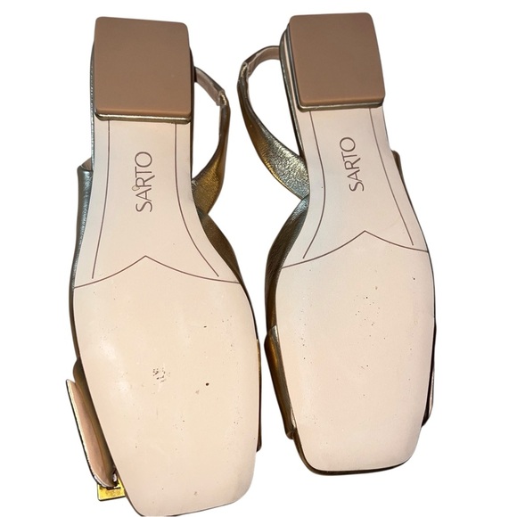 Frank Sarto Tracy Slingback Square Toe Flats size 8 NEW IN BOX - Picture 5 of 7